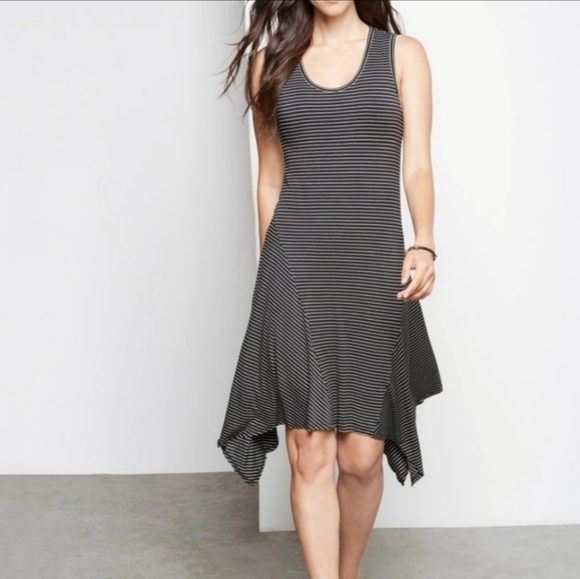 Free People Gray & Black Racerback Style Stretchy Fit & Flare Dress. Sm - Picture 12 of 12